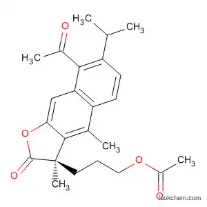 Molecular Structure of 89404-26-2 (Naphtho[2,3-b]furan-2(3H)-one,
8-acetyl-3-[3-(acetyloxy)propyl]-3,4-dimethyl-7-(1-methylethyl)-, (R)-)