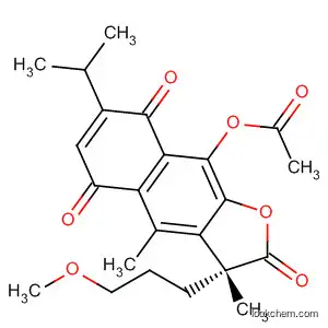 Molecular Structure of 89404-33-1 (Naphtho[2,3-b]furan-2,5,8(3H)-trione,
9-(acetyloxy)-3-(3-methoxypropyl)-3,4-dimethyl-7-(1-methylethyl)-, (R)-)