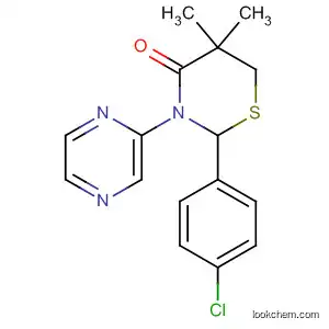 Molecular Structure of 89442-26-2 (4H-1,3-Thiazin-4-one,
2-(4-chlorophenyl)tetrahydro-5,5-dimethyl-3-pyrazinyl-)