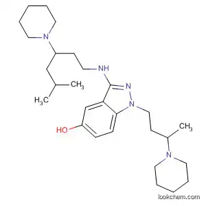 Molecular Structure of 89443-05-0 (1H-Indazol-5-ol,
3-[[5-methyl-3-(1-piperidinyl)hexyl]amino]-1-[3-(1-piperidinyl)butyl]-)