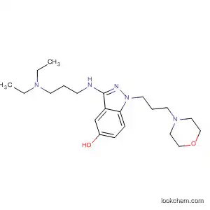 Molecular Structure of 89443-11-8 (1H-Indazol-5-ol,
3-[[3-(diethylamino)propyl]amino]-1-[3-(4-morpholinyl)propyl]-)