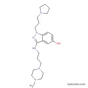 Molecular Structure of 89443-17-4 (1H-Indazol-5-ol,
3-[[3-(4-methyl-1-piperazinyl)propyl]amino]-1-[3-(1-pyrrolidinyl)propyl]-)