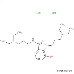 Molecular Structure of 89443-21-0 (1H-Indazol-7-ol,
1-[3-(diethylamino)propyl]-3-[[3-(diethylamino)propyl]amino]-,
dihydrochloride)