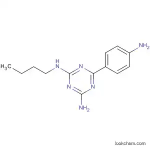 Molecular Structure of 89445-07-8 (1,3,5-Triazine-2,4-diamine, 6-(4-aminophenyl)-N-butyl-)