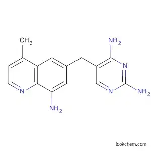 Molecular Structure of 89446-00-4 (2,4-Pyrimidinediamine, 5-[(8-amino-4-methyl-6-quinolinyl)methyl]-)