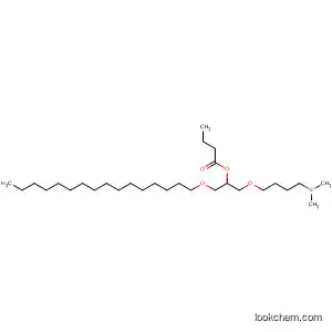 Molecular Structure of 89449-19-4 (Butanoic acid,
2-[4-(dimethylamino)butoxy]-1-[(hexadecyloxy)methyl]ethyl ester)