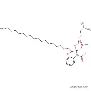 Molecular Structure of 89449-26-3 (2-Propanol, 1-[4-(dimethylamino)butoxy]-3-(hexadecyloxy)-,
phenylcarbamate (ester))