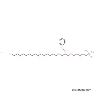 Molecular Structure of 89449-42-3 (1-Pentanaminium,
5-[3-(hexadecyloxy)-2-(phenylmethoxy)propoxy]-N,N,N-trimethyl-,
iodide)
