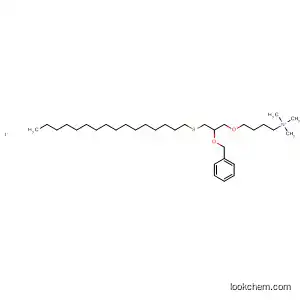 Molecular Structure of 89449-44-5 (1-Butanaminium,
4-[3-(hexadecylthio)-2-(phenylmethoxy)propoxy]-N,N,N-trimethyl-,
iodide)
