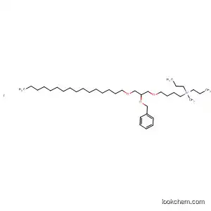 Molecular Structure of 89449-46-7 (1-Butanaminium,
4-[3-(hexadecyloxy)-2-(phenylmethoxy)propoxy]-N-methyl-N,N-dipropyl-
, iodide)