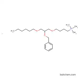 Molecular Structure of 89449-51-4 (1-Butanaminium,
4-[3-(hexyloxy)-2-(phenylmethoxy)propoxy]-N,N,N-trimethyl-, iodide)