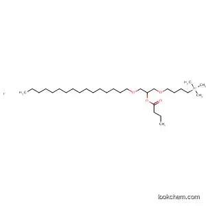 Molecular Structure of 89449-53-6 (1-Butanaminium,
4-[3-(hexadecyloxy)-2-(1-oxobutoxy)propoxy]-N,N,N-trimethyl-, iodide)