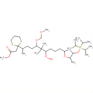 1,3-Dithiane-2-acetic acid,
2-[6-hydroxy-4-(methoxymethoxy)-1,5,5-trimethyl-9-[tetrahydro-5-methyl-
4-[[tris(1-methylethyl)silyl]oxy]-2-furanyl]nonyl]-a-oxo-, methyl ester