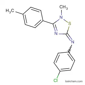 Molecular Structure of 89475-56-9 (Benzenamine,
4-chloro-N-[2-methyl-3-(4-methylphenyl)-1,2,4-thiadiazol-5(2H)-ylidene]-)