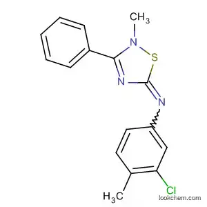 Molecular Structure of 89475-94-5 (Benzenamine,
3-chloro-4-methyl-N-(2-methyl-3-phenyl-1,2,4-thiadiazol-5(2H)-ylidene)-)
