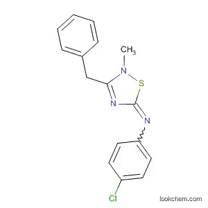 Molecular Structure of 89476-36-8 (Benzenamine,
4-chloro-N-[2-methyl-3-(phenylmethyl)-1,2,4-thiadiazol-5(2H)-ylidene]-)