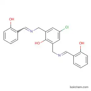 Molecular Structure of 89479-28-7 (Phenol, 4-chloro-2,6-bis[[[(2-hydroxyphenyl)methylene]amino]methyl]-,
(E,E)-)