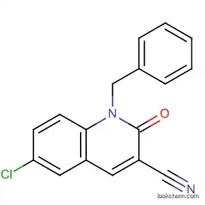 Molecular Structure of 89479-58-3 (3-Quinolinecarbonitrile, 6-chloro-1,2-dihydro-2-oxo-1-(phenylmethyl)-)