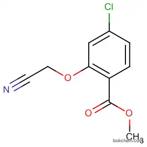 Molecular Structure of 89525-72-4 (Benzoic acid, 4-chloro-2-(cyanomethoxy)-, methyl ester)