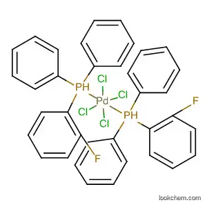 Molecular Structure of 89529-24-8 (Palladium, tetrachlorobis[(fluorophenyl)diphenylphosphine]-)