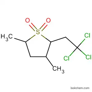 Molecular Structure of 89555-92-0 (Thiophene, tetrahydro-3,5-dimethyl-2-(2,2,2-trichloroethyl)-, 1,1-dioxide)