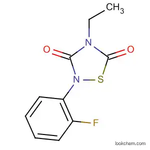 Molecular Structure of 89570-37-6 (1,2,4-Thiadiazolidine-3,5-dione, 4-ethyl-2-(2-fluorophenyl)-)