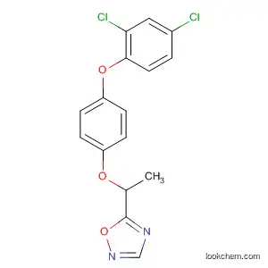 Molecular Structure of 89570-39-8 (1,2,4-Oxadiazole, 5-[1-[4-(2,4-dichlorophenoxy)phenoxy]ethyl]-)