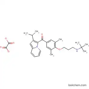 Molecular Structure of 89623-51-8 (Methanone,
[4-[3-[(1,1-dimethylethyl)amino]propoxy]-3,5-dimethylphenyl][2-(1-methyl
ethyl)-3-indolizinyl]-, ethanedioate)