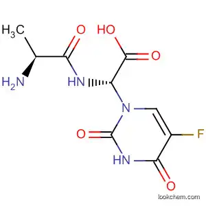 Molecular Structure of 89625-90-1 (Glycine, L-alanyl-2-(5-fluoro-3,4-dihydro-2,4-dioxo-1(2H)-pyrimidinyl)-,
(2S)-)