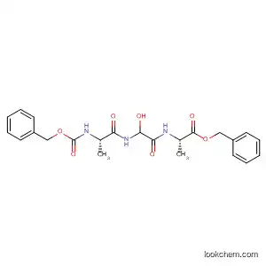 Molecular Structure of 89626-21-1 (L-Alanine, N-[2-hydroxy-N-[N-[(phenylmethoxy)carbonyl]-L-alanyl]glycyl]-,
phenylmethyl ester)