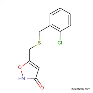 Molecular Structure of 89660-74-2 (3(2H)-Isoxazolone, 5-[[[(2-chlorophenyl)methyl]thio]methyl]-)