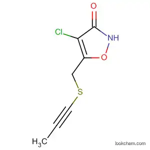 Molecular Structure of 89661-00-7 (3(2H)-Isoxazolone, 4-chloro-5-[(1-propynylthio)methyl]-)