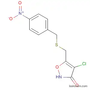 Molecular Structure of 89661-10-9 (3(2H)-Isoxazolone, 4-chloro-5-[[[(4-nitrophenyl)methyl]thio]methyl]-)