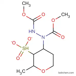 Molecular Structure of 89717-33-9 (1,2-Hydrazinedicarboxylic acid,
1-(tetrahydro-2-methyl-1,1-dioxido-3-oxo-2H-thiopyran-4-yl)-, dimethyl
ester)
