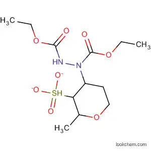 Molecular Structure of 89717-34-0 (1,2-Hydrazinedicarboxylic acid,
1-(tetrahydro-2-methyl-1,1-dioxido-3-oxo-2H-thiopyran-4-yl)-, diethyl
ester)