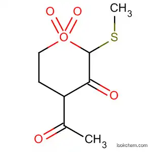 Molecular Structure of 89717-36-2 (2H-Thiopyran-3(4H)-one, 4-acetyldihydro-2-methyl-, 1,1-dioxide)
