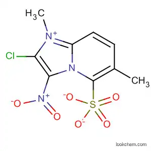 Molecular Structure of 89717-72-6 (Imidazo[1,2-a]pyridinium, 2-chloro-1-methyl-3-nitro-, methyl sulfate)
