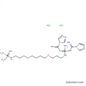 Molecular Structure of 89722-04-3 (6,11-Dioxa-2,15-diazahexadecanediimidamide,
N,N''-bis(1H-imidazol-1-yliminomethyl)-, dihydrochloride)