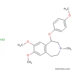 Molecular Structure of 89739-78-6 (1H-3-Benzazepine,
2,3,4,5-tetrahydro-7,8-dimethoxy-1-(4-methoxyphenoxy)-3-methyl-,
hydrochloride)