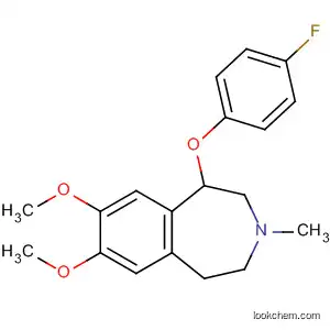 Molecular Structure of 89739-85-5 (1H-3-Benzazepine,
1-(4-fluorophenoxy)-2,3,4,5-tetrahydro-7,8-dimethoxy-3-methyl-)