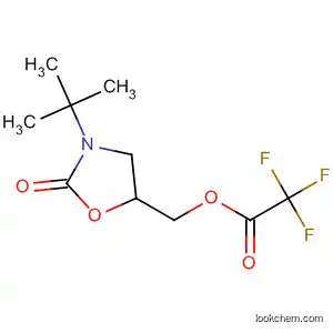 Molecular Structure of 89740-02-3 (Acetic acid, trifluoro-, [3-(1,1-dimethylethyl)-2-oxo-5-oxazolidinyl]methyl
ester)