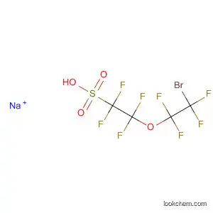 Molecular Structure of 89740-36-3 (Ethanesulfonic acid,
2-(2-bromo-1,1,2,2-tetrafluoroethoxy)-1,1,2,2-tetrafluoro-, sodium salt)