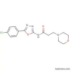 Molecular Structure of 89757-68-6 (4-Morpholinepropanamide, N-[5-(4-chlorophenyl)-1,3,4-oxadiazol-2-yl]-)