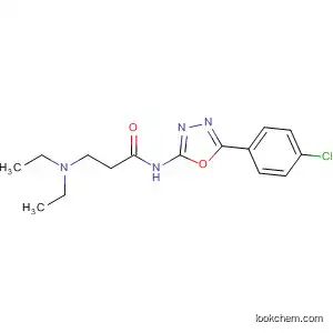 Molecular Structure of 89757-76-6 (Propanamide,
N-[5-(4-chlorophenyl)-1,3,4-oxadiazol-2-yl]-3-(diethylamino)-)