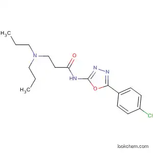 Molecular Structure of 89757-80-2 (Propanamide,
N-[5-(4-chlorophenyl)-1,3,4-oxadiazol-2-yl]-3-(dipropylamino)-)
