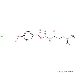 Molecular Structure of 89757-97-1 (Propanamide,
3-(dimethylamino)-N-[5-(4-methoxyphenyl)-1,3,4-oxadiazol-2-yl]-,
monohydrochloride)
