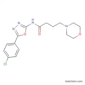 Molecular Structure of 89758-16-7 (4-Morpholinebutanamide, N-[5-(4-chlorophenyl)-1,3,4-oxadiazol-2-yl]-)