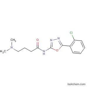 Molecular Structure of 89758-19-0 (Butanamide,
N-[5-(2-chlorophenyl)-1,3,4-oxadiazol-2-yl]-4-(dimethylamino)-)