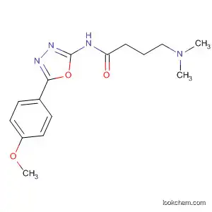 Molecular Structure of 89758-21-4 (Butanamide,
4-(dimethylamino)-N-[5-(4-methoxyphenyl)-1,3,4-oxadiazol-2-yl]-)