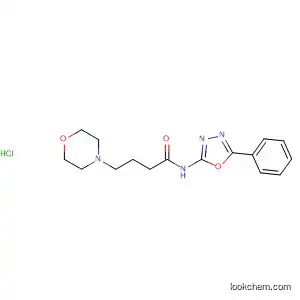 Molecular Structure of 89758-38-3 (4-Morpholinebutanamide, N-(5-phenyl-1,3,4-oxadiazol-2-yl)-,
monohydrochloride)
